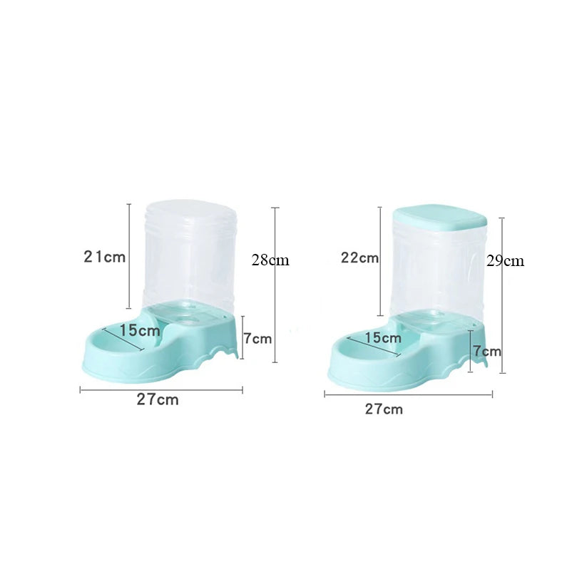 Pet automatic feeder cat drinking water bowl cat bowl dog bowl 3.8L large capacity grain storage barrel pet supplies