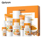 Vitamin C Turmeric Facial Kit Hydrating Tightening 5pcs Set Face Wash Toner Essence Eye Treatment Moisturizer Skincare