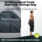 Car trunk side cubby organizer pocket bag for Toyota RAV4 XA60 2026, black