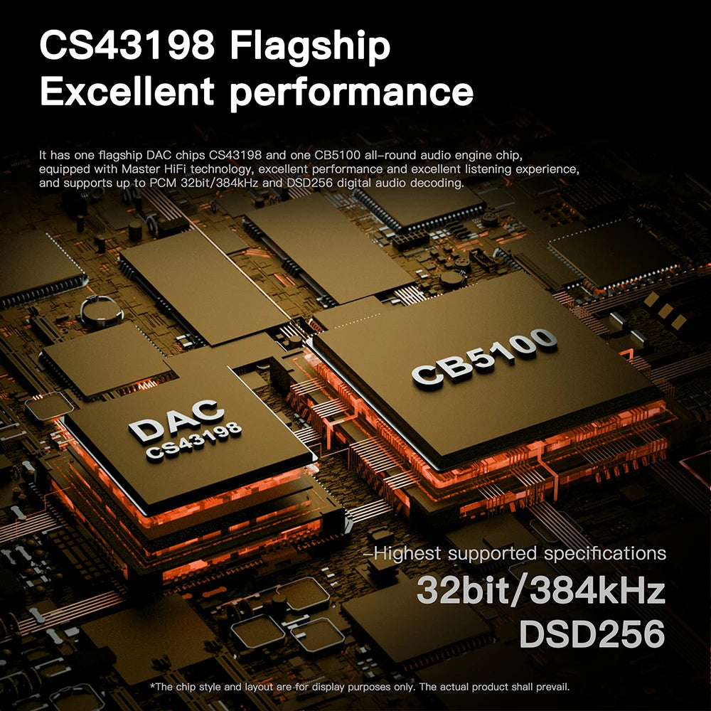KEYSION CS43198 USB-C to 3.5mm DAC Headphone Amp, 384kHz DSD256, Black