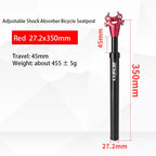 MTB Shock Absorb Seatpost 27.2/30.9/31.6mm Bicycle Seat Post 45mm Travel Road Bike Seat Tube Aluminum Alloy 350 Cycling Seatpost