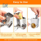Hand Crank Rotary Cheese Grater Shredder, Stainless Steel Manual Kitchen Tool, 1pc