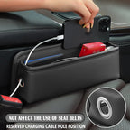 Leather Car Seat Gap Organizer, Universal Side Pocket Storage Box for Tidying Small Items