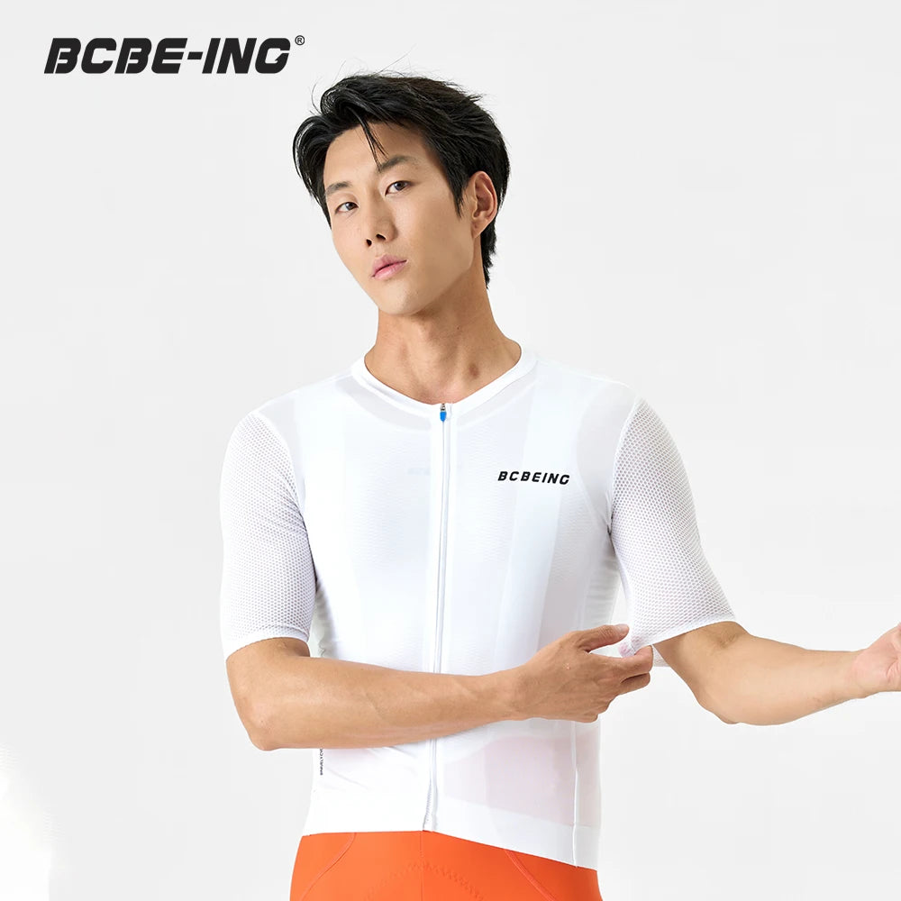 BCBE-ING New Summer Men Women Cycling Jersey LightWeight 3D Bubble Mesh Cycling Jerseys Quick Dry Breathable Cycling Maillot