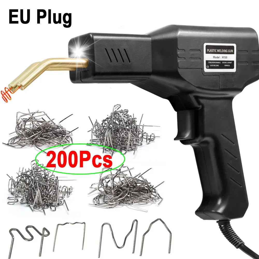 50W Hot Stapler Plastic Welding Machine Plastic Bumper Soldering Iron 2 in 1 Garage Tools Car Bumpers Repair Kit PVC Welder Gun