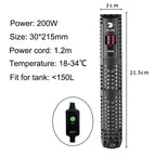 Aquarium Submersible Heater Fish Tank Water Heating Rod Constant Aquarium Thermostat Temperature Control 220V 50-500w EU adapter