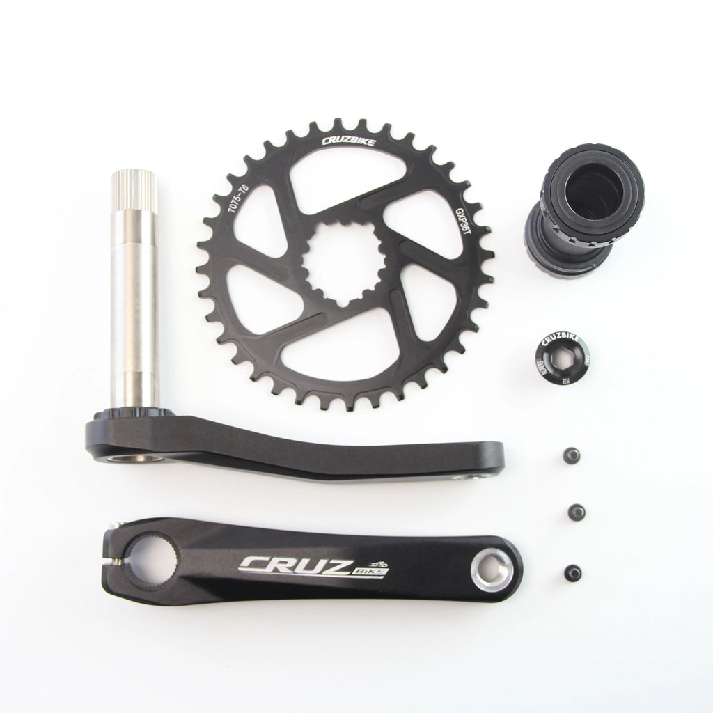 CRUZbike MTB Mountain Bike Kid's  Bicycle Crankset Crank 155/160/165/170/175mm Aluminum Alloy with Chainring 30/32/34/36/38T