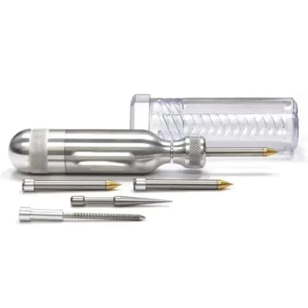 Tubeless Bicycle Tire Puncture Repair Tool Kit with Plugs, Pointed Tip or Round Head