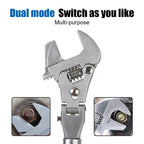 Adjustable Torque Wrench 180 Degree Folding Ratchet Wrench Household Maintenance Pulley Wrench 5 In 1 Spanner 10 Inch