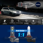 LED Headlight/Fog Light Bulb Canbus 6000K 12V/24V, H11 H8 H9 H16JP 9005 9006 Socket