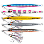 Goture 80g 160g 200g Jig Fishing Lure Set Fast Sinking Jigging Lure Luminous Reation Double Hooks  Metal Jig for sea fishing