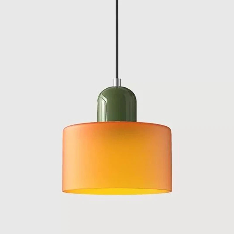 Glass pendant light chandelier, E27 socket, 1.9m cord, 90-260V, white shade