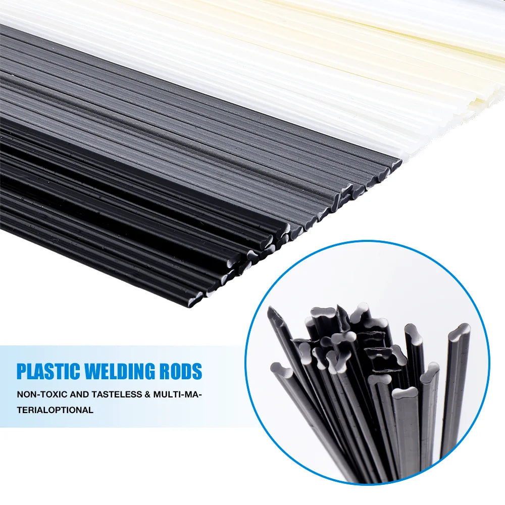 55/110Pcs Plastic Welding Kit, ABS PP PVC PE Plastic Welding Rods,304 Stainless Steel Welding Repair Mesh,Car Bumper Repair Tool