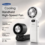 KINSCOTER Outdoor Foldable Portable Handheld Fan Mini Cooling Rechargeable 3600mAh 100-level Free Control High Speed Turbo Fan