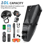 NEWBOLER Bicycle Bag Waterproof 13L Large Capacity Bicycle Saddle Bag Bicycle Foldable Tail Bag Mountain Bike Road Luggage
