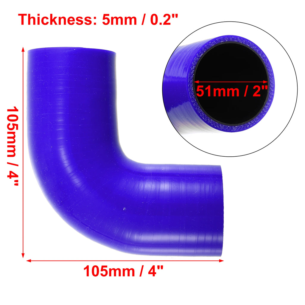 UXCELL 32/51/57/63/70/76/89MM ID 90 Degree Elbow Car Silicone Hose Intake Coupler Intercooler Tube Reducer Set For Seat Leon 1M