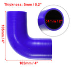 UXCELL 32/51/57/63/70/76/89MM ID 90 Degree Elbow Car Silicone Hose Intake Coupler Intercooler Tube Reducer Set For Seat Leon 1M