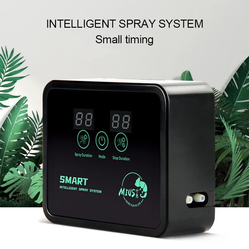 Intelligent Reptile Fogger Terrariums Humidifier Electronic Timer Automatic Mist Rainforest Spray System Kit Sprinkler Control