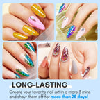 Makartt Nail Foil Glue Gel for Nail, Foil Gel Transfer for Nails Art Stickers Strong Adhesion Foil Transfer Gel Soak Off Salon