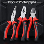 3-Piece Set of Wire Cutters, Diagonal Pliers, Needle-Nose Pliers, Industrial-Grade Premium Pliers, Made of Durable Chrome Vanadium Steel, Suitable for Cutting Wires, Tightening Screws, Etc