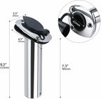 2X Stainless Steel Flush Mount Boat Fishing Rod Holder 30 Degree Rod Pod for Marine Boat