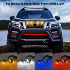 18LED Front Grille Light For Nissan Navara/Terra Car Daytime Running Light Wheel Eyebrow Lamp For Pickup Offroad 12V