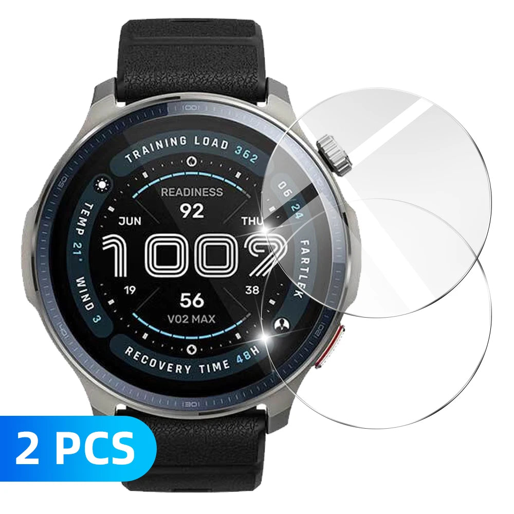 9H Tempered Glass for Amazfit Balance 2, Premium Screen Protector Durable HD Clear Anti-scratch Protection Film Accessories