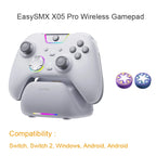 EasySMX X05 Pro Wireless Gaming Controller with Hall Joysticks, 1000Hz Polling Gamepad for PC Nintendo Switch Android and iOS