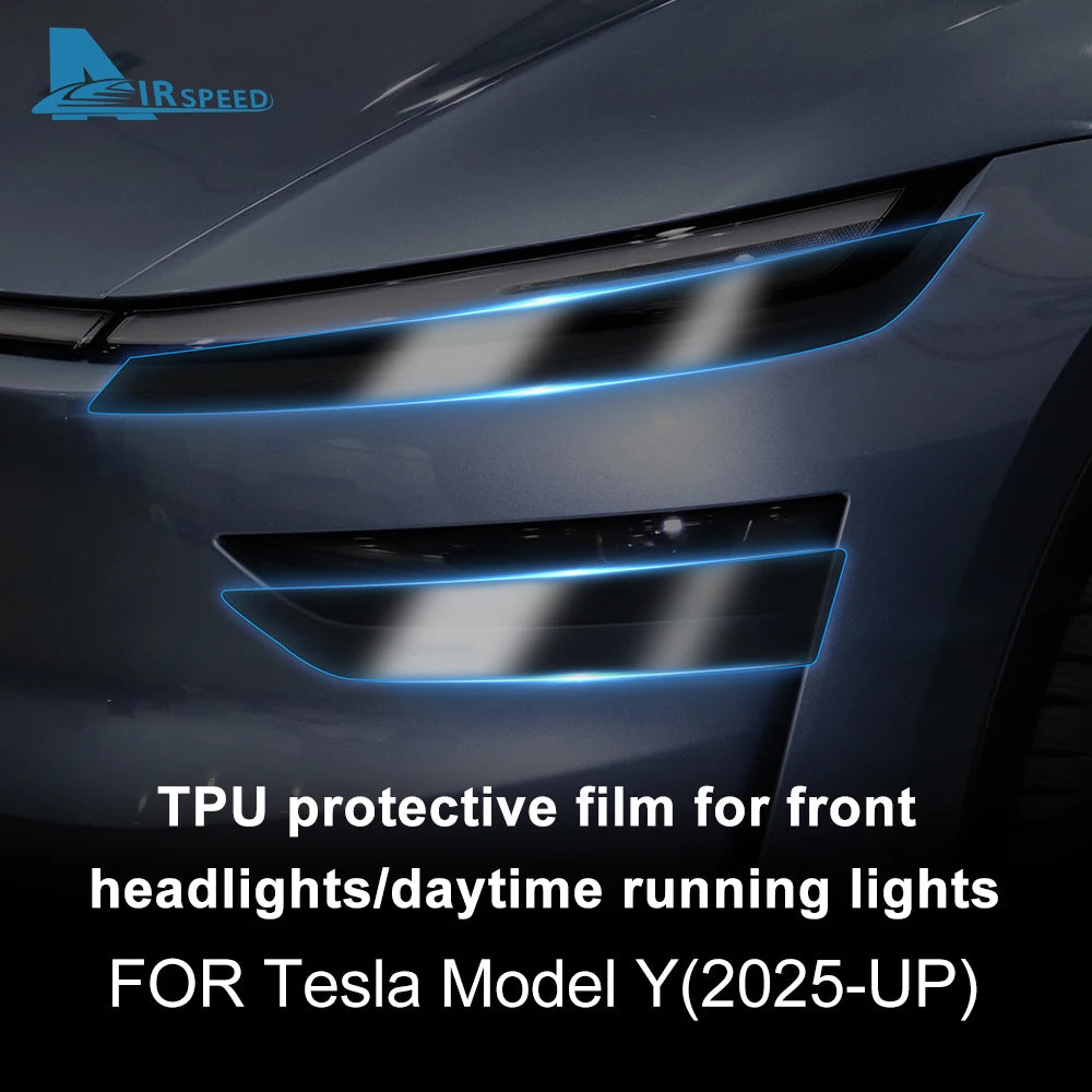 PPF Car Paint Protection Headlight Film for Tesla Model Y Juniper 2025-up Transparent Protective B-pillar Tail light Film