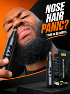 Electric Rechargeable Nose & Ear Hair Trimmer with Digital Display, Basic/Upgrade/2.0