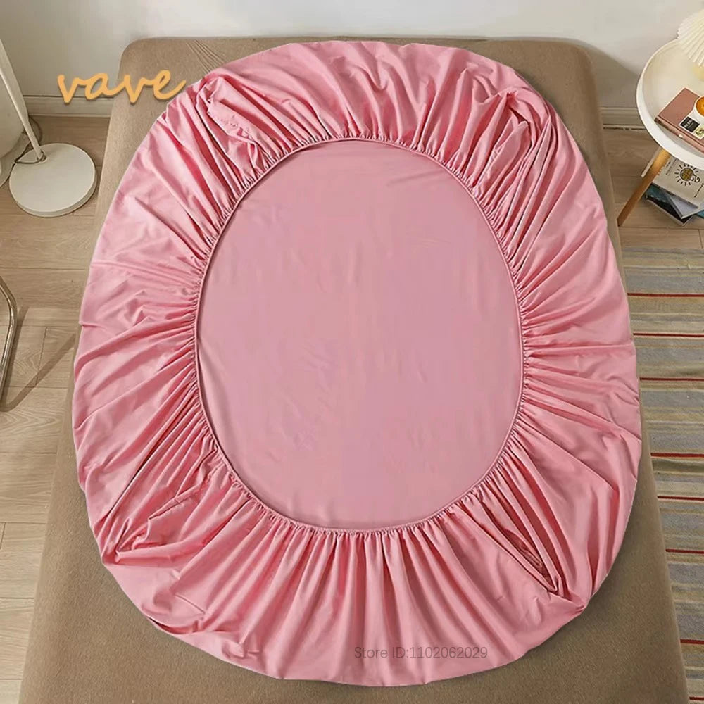 Soft Cotton Fitted Sheet Single Double King Queen Size Mattress Cover with Elastic Band Bed Sheet Bed Linens 100/120/150/180/200