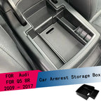 ABS Car Armrest Storage Box for Audi Q5 8R 2009 - 2017 Central Console Organizer Tray Interior Accessories