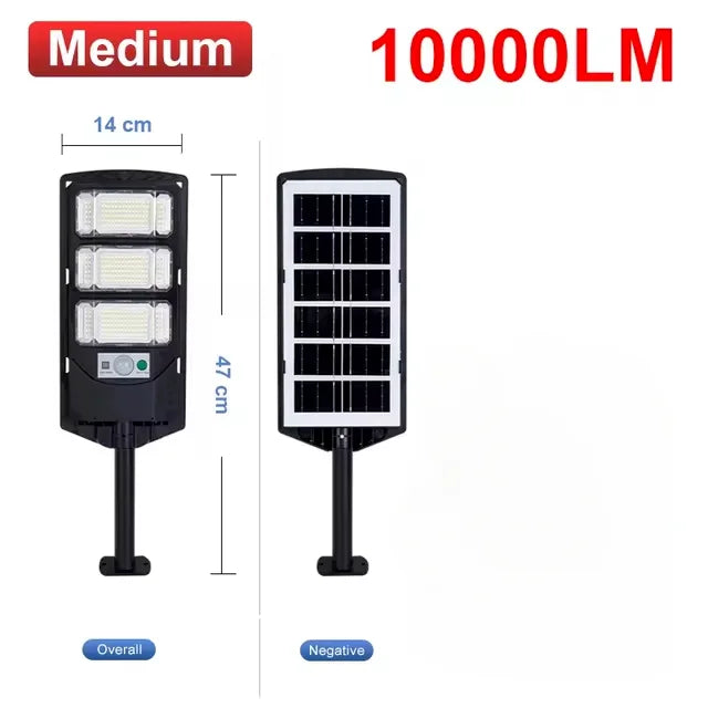 100000LM Solar Light Commercial LED Outdoor Dusk To Dawn Solar Street Light Road Area Lamp Waterproof Backyard Security Lighting