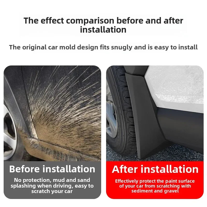 For Hyundai Tucson 2021~2023 New Upgraded TPE Material Car Mud Flaps Front Rear Wheel Mudguards Splash Guards Fender Accessories