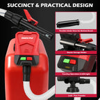 SEDY Automatic Fuel Transfer Pump with Auto-Stop Sensor(3.2 GPM), Battery Operated Gas Can Pump with 3 Can Adapters