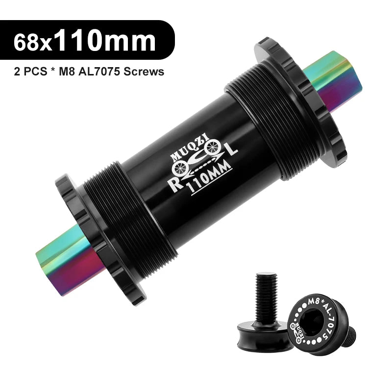 Ceramic Bearing Bicycle Bottom Bracket 68*103 107 110 113 119 122mm Square Titanium Axle Road Mountain Bike Central Axis BB Sets