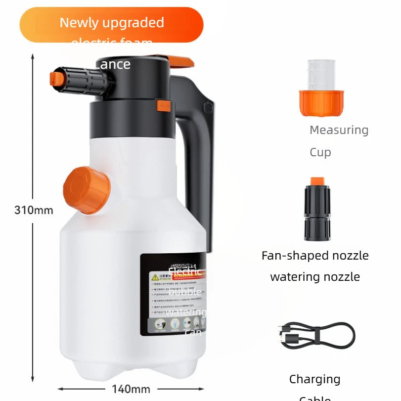 Electric Car Wash Foam Sprayer Household Car Wash Liquid Foam Making Magic Tool High Pressure Pa Spray Bottle Complete Set Of To
