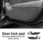 Suede For Subaru BRZ Toyota GR86 2021 2022 2023 2024 2025 Anti-kick Pad Sticker Leather Carbon Car Door Protection Accessories