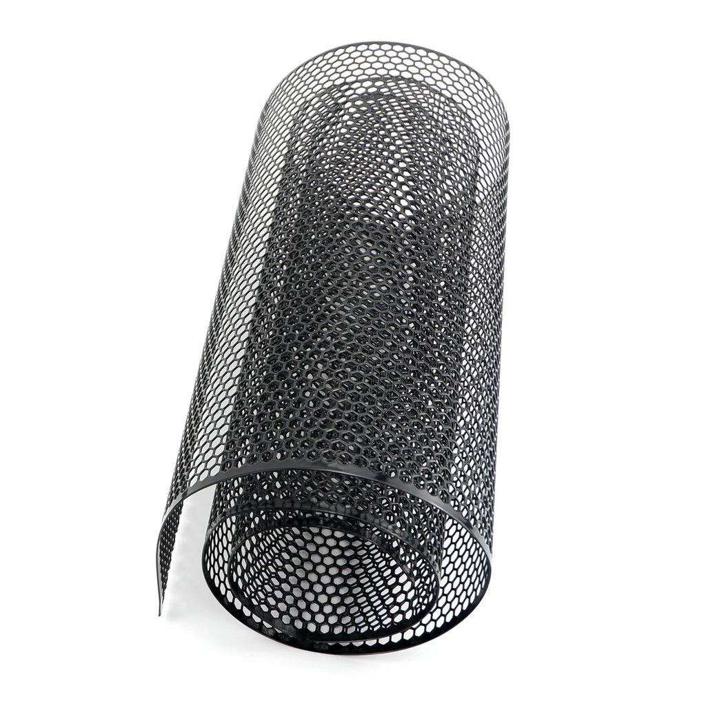 100cmx33cm Aluminum Grille Mesh Grill Cover Car Bumper Fender Hood Vent Grille Net Grid Ventilation Grille 6mm Hole Hexagon