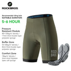 ROCKBROS Summer Cycling Shorts Lightweight Elastic Qucik Dry Breathable With Soft Sponge Pad Shock Absorption Men Cycling Shorts