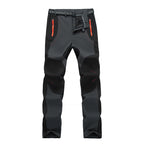 EUMERGX Men Winter Fleece Pants Warm Waterproof Hiking Pants Outdoor Camping Climbing Skiing Soft Shell Windproof Rain Trousers