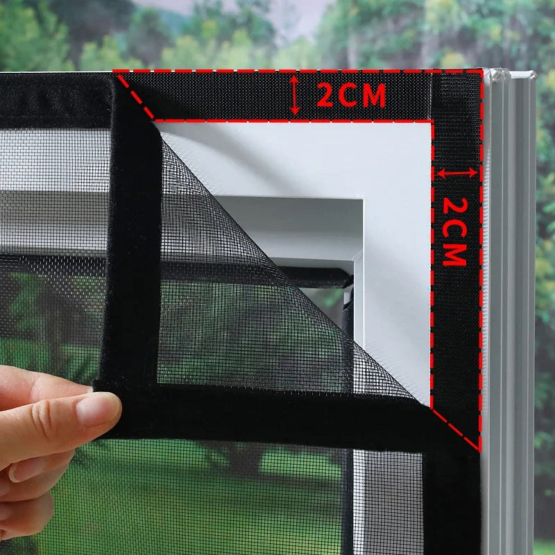 Black, Customized size，Window mesh with zipper Self-adhesive zipper,mosquito nets for windows anti mosquito window door curtain