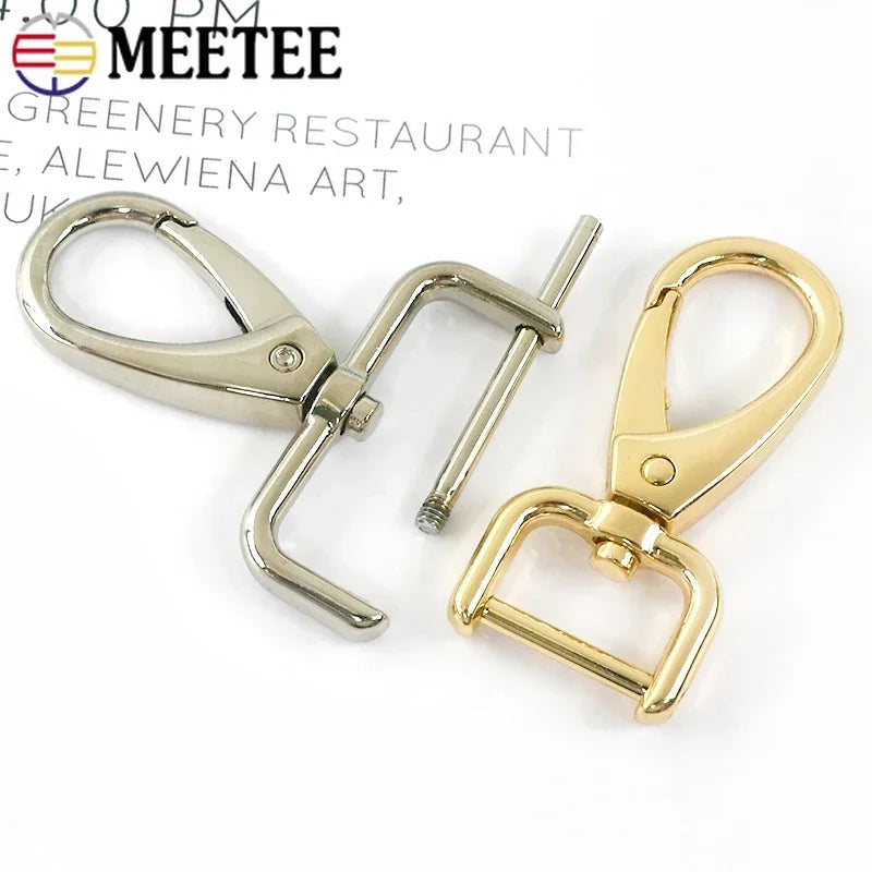 2/4Pcs Meetee 13-38mm Metal Buckle Detachable Lobster Clasp Bag Strap Clip Buckles Webbing Handbag Snap Hook DIY Accessories