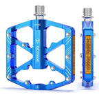 GEWAGE CNC Aluminum Alloy Bicycle Pedals Reflectors MTB Road Bike Pedals Non-Slip Cycle Pedals Platform Cycling Accessory