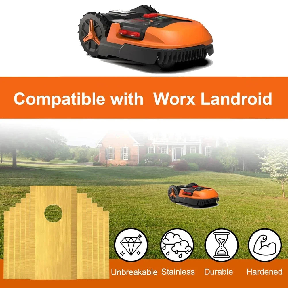 Grass Trimmer Blade Stainless Steel Robot Mower Replacement Blade Lawn Mower Cutter Blade Set Lawn Mower Blade for Worx Landroid