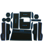 16pcs/set Door Groove Mat for Honda Civic 2016 2017 2018 2019 2020 2021 Non-slip Door Slot Cup Mat Pad Cushion Left hand drive
