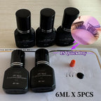 5pcs UV GLUE Adhesive For Eyelash Extensions Gel 1S Fast Drying Strong False Lash Extension Glue Long Lasting UV Eyelash Glue