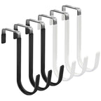 Door Hangers Hooks with Rubber Organizer Hooks for Living Room, Bathroom, Bedroom, Kitchen Hanging Clothes, Towels, Hats, Coats