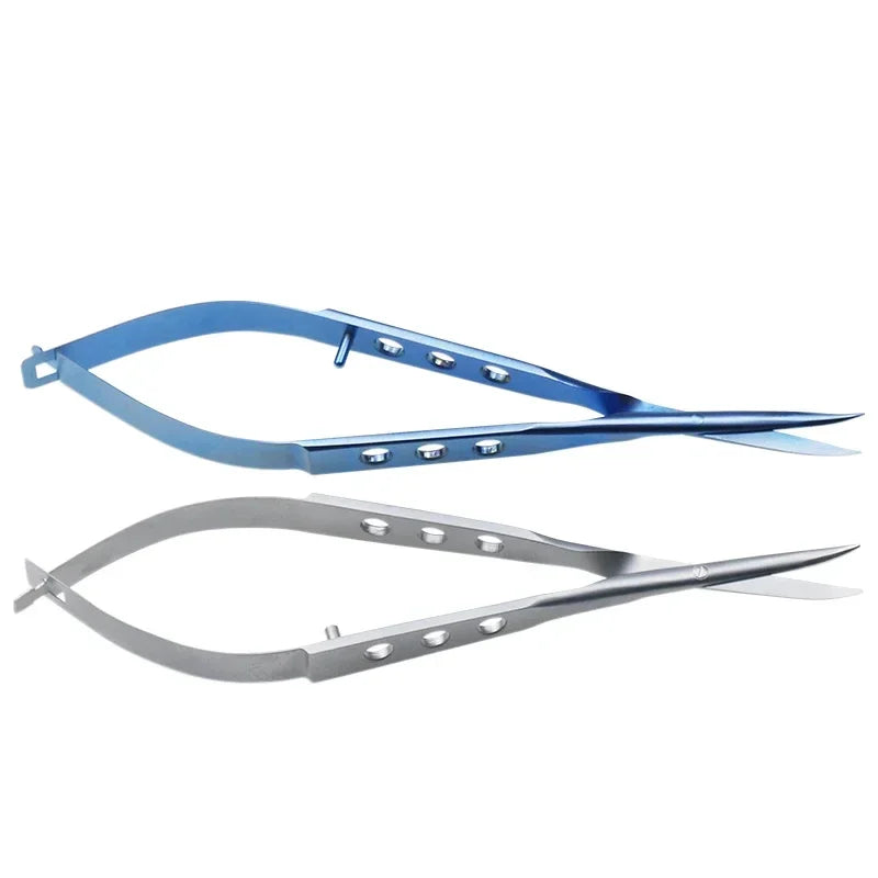 Autoclavable Ophthalmic Conjunctival Scissors Blunt Curved Tip, Stainless Steel or Titanium 1pc
