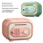 Kids ATM Piggy Bank Money Box with Fingerprint & Password Lock, Large Capacity, Pink/Green